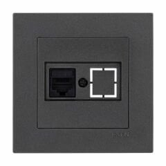 Exen Karell Antrasit Tekli Data Prizi Cat6 Komple Takim