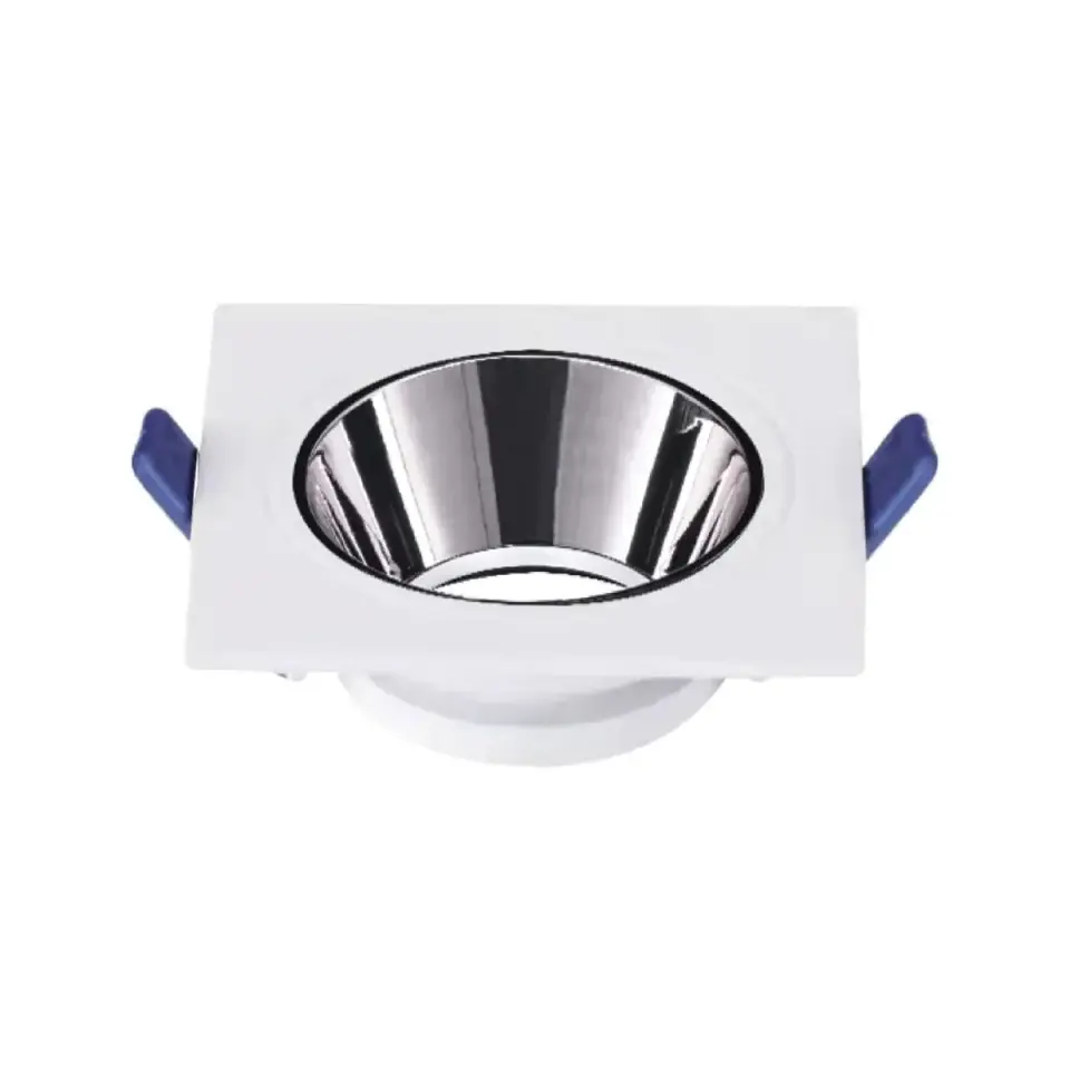 ACK Beyaz Kare Çerçeve / Bk Krom Reflektör Siva Alti Spotlight Metal Gövde AH03-08030