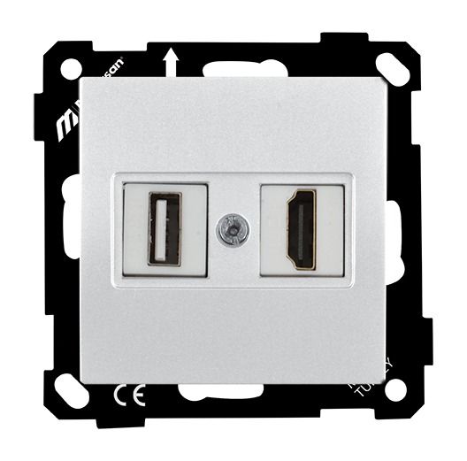Mutlusan Elitra Data Prizi 1*Usb/1*Hdmı Vidalı Beyaz - 2270 459 0101
