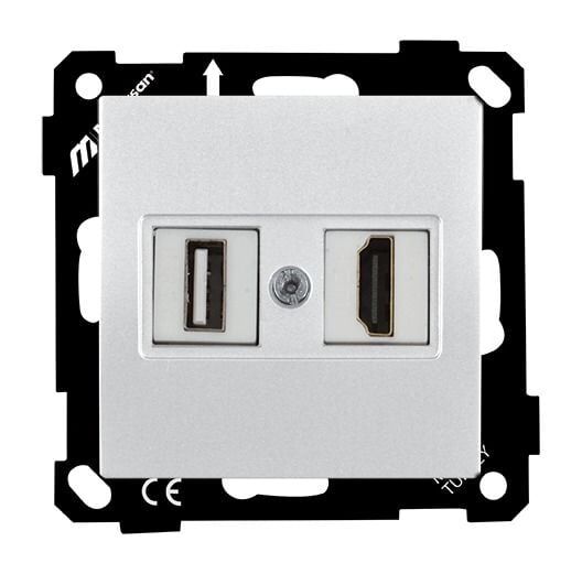 Mutlusan Elitra Data Prizi 1*Usb/1*Hdmı Vidalı Beyaz - 2270 459 0101