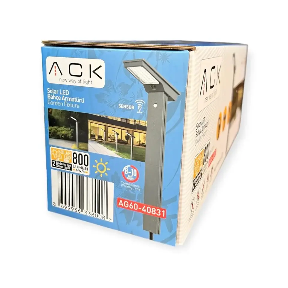 ACK Solar Led Bahçe Armatürü Kazikli 5V/4W 6500K AG60-40831