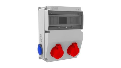 Bemis  Ön 2 Ad. 3/25A. 380V. Yan 2 Ad. 1/16A. 220V. IP44 BD6-2205-2020