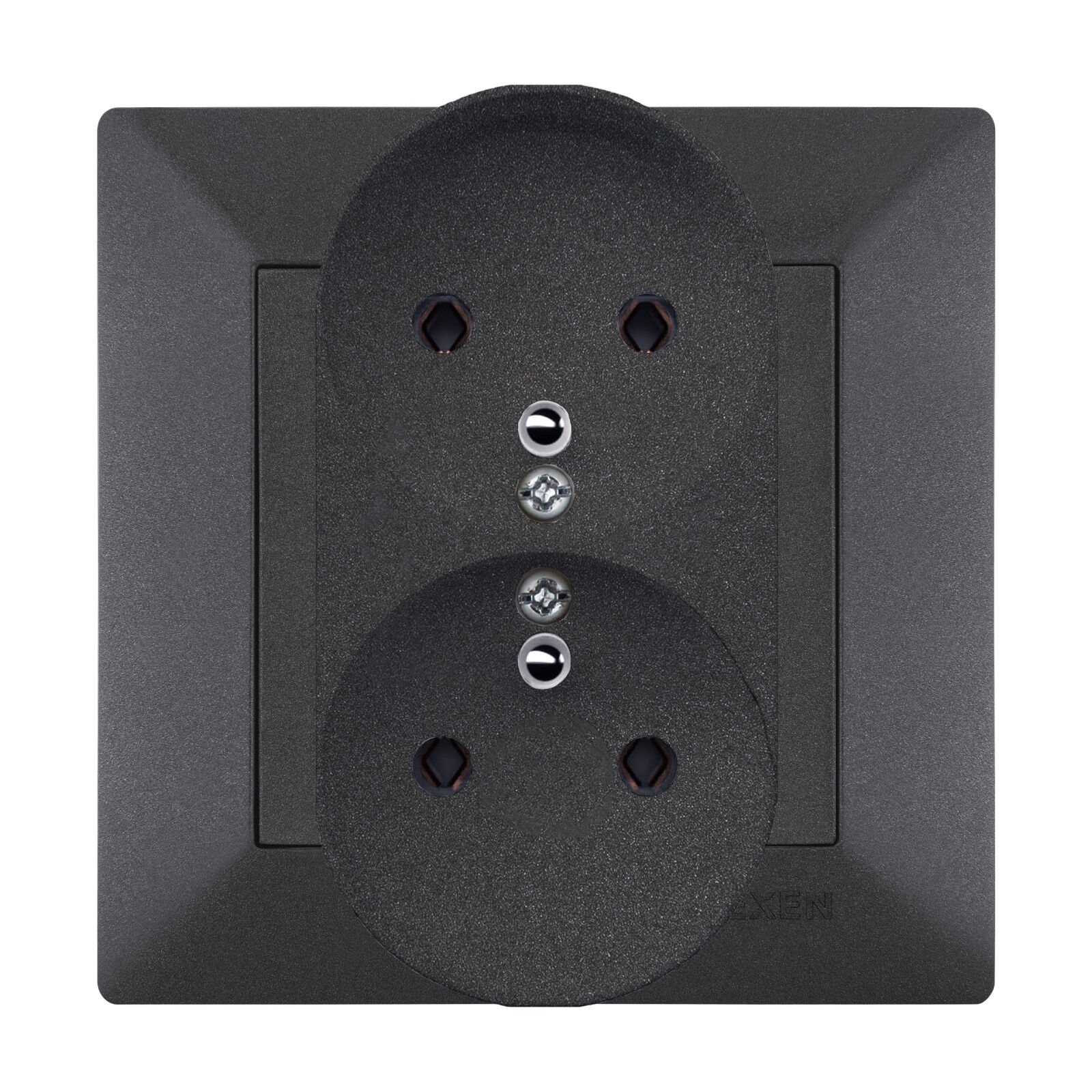 Exen Odak Antrasit Ikili Çocuk Korumali Ups Toprakli Priz (Tekli Çerçeve) Komple Takim
