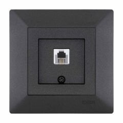 Exen Odak Antrasit Nümeris Telefon Prizi (Rj11 Kablolu) Komple Takim