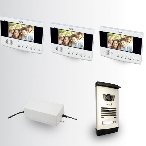 Nural 4,3 İnç Butonlu LCD Görüntülü Villa Kit 3 Şubeli