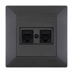 Exen Odak Antrasit Ikili Data Prizi Cat6 Komple Takim