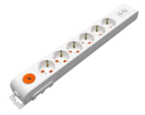 Mutlusan Rı Tech Altılı Usb Anahtar  Topraklı Grup Priz Ç.K.  2 Mt  - 001 175 650002 02 00
