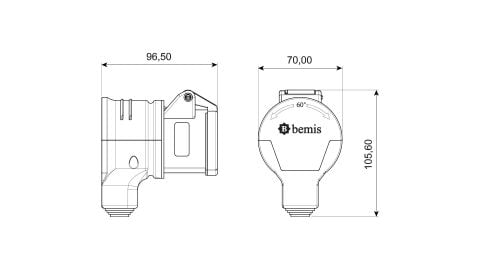 Bemis  3/16A. 220V. Döner PRİZ  BC1-1402-2870