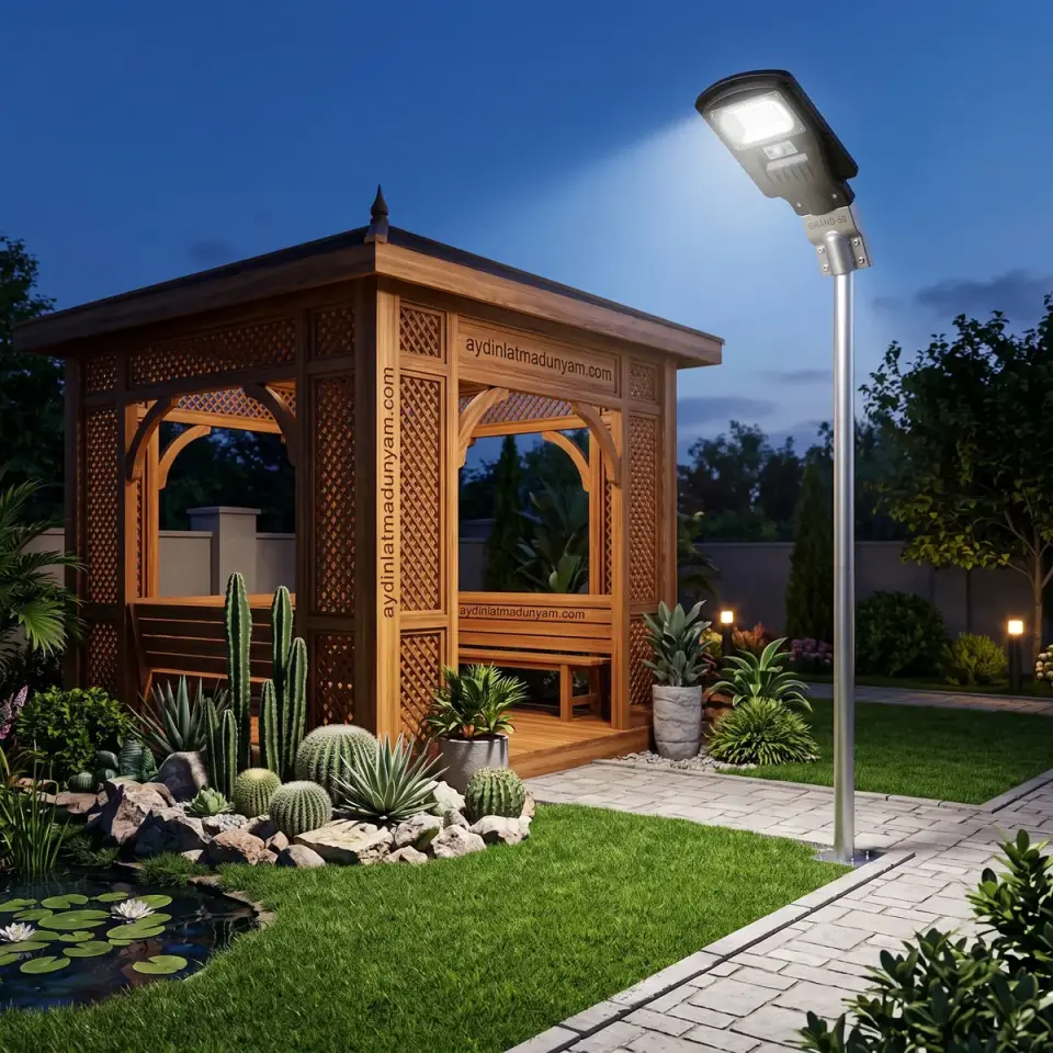 Horoz 50W Güneş Enerjili Solar LED Sokak Lambası Uzaktan Kumandalı Sensörlü Grand 50