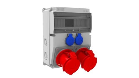 Bemis  5/63A. 380V. 2 Ad. Ön - 1/16A. 220V. 2 Ad. Yan IP44 BD6-2249-2020