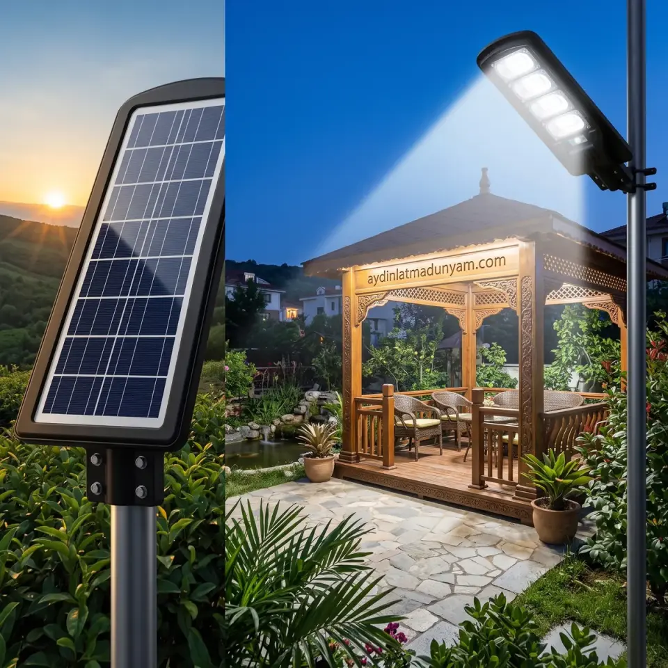 Horoz 200W Güneş Enerjili Solar LED Sokak Lambası Uzaktan Kumandalı Sensörlü Grand 200