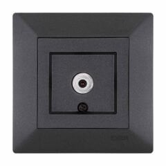 Exen Odak Antrasit Uydu Prizi Ekranli (F Konnektör) Komple Takim