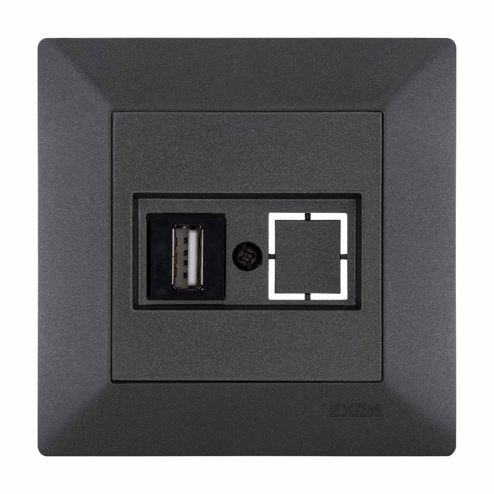 Exen Odak Antrasit Usb Prizi Jakli (Sarj Edemez) Komple Takim