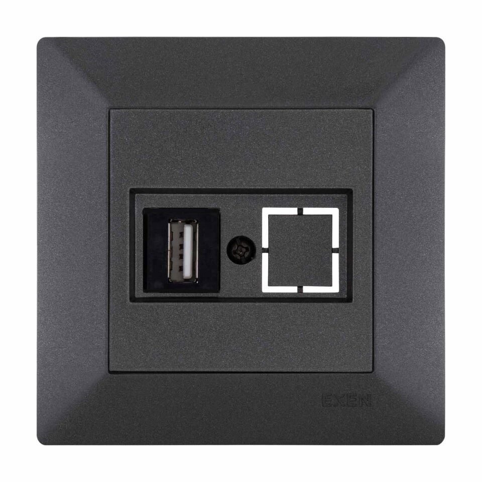 Exen Odak Antrasit Usb Prizi Jakli (Sarj Edemez) Komple Takim