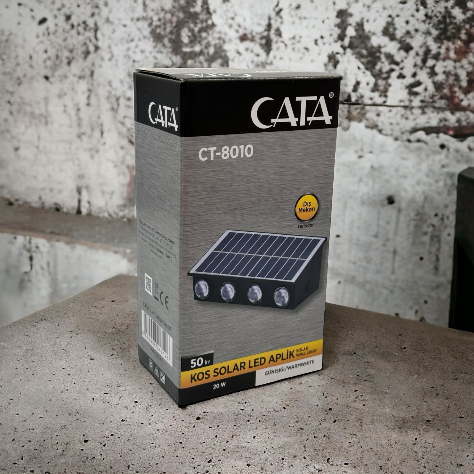 Cata Ct-8010-20 Watt Kos Solar Led Aplik Dış Mekan Günisigi