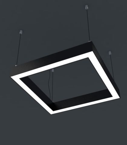 Kare Linear Armatür 60x60 76W Antrasit - Beyaz 6500K