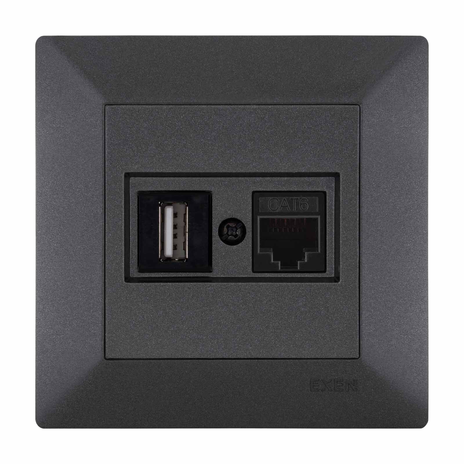 Exen Odak Antrasit Data+Usb Prizi Jakli (Sarj Edemez) Komple Takim