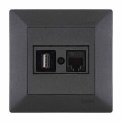 Exen Odak Antrasit Data+Usb Prizi Jakli (Sarj Edemez) Komple Takim