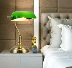 Cata CT-8510 Yeşil Banker Masa Lambası E14 Duylu