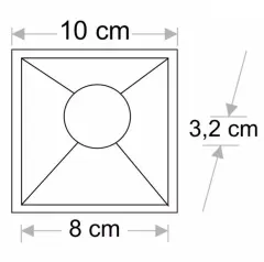 Cata CT-5230 Pars Kare Beyaz Spot Kasası