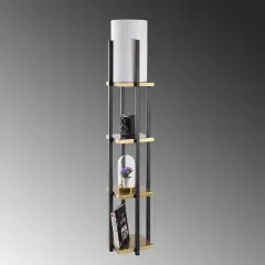Aydinlatmadunyam Lambader BlackGold Shelflamp-7115