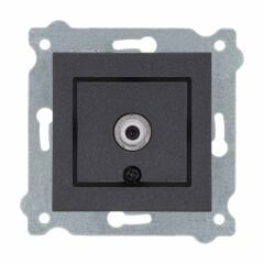 Exen Antrasit Modül+Kapak  Uydu Prizi Ekranli (F Konnektör)