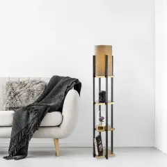 Aydinlatmadunyam Lambader BlackGold Shelflamp-7116