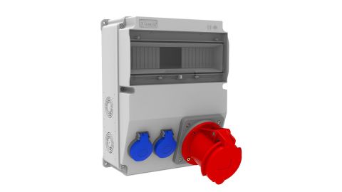 Bemis  5/63A. 380V. 1 Ad. Ön - 1/16A. 220V. 2 Ad. Ön  IP44 BH6-2149-2020