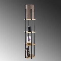 Aydinlatmadunyam Lambader BlackGold Shelflamp-7116