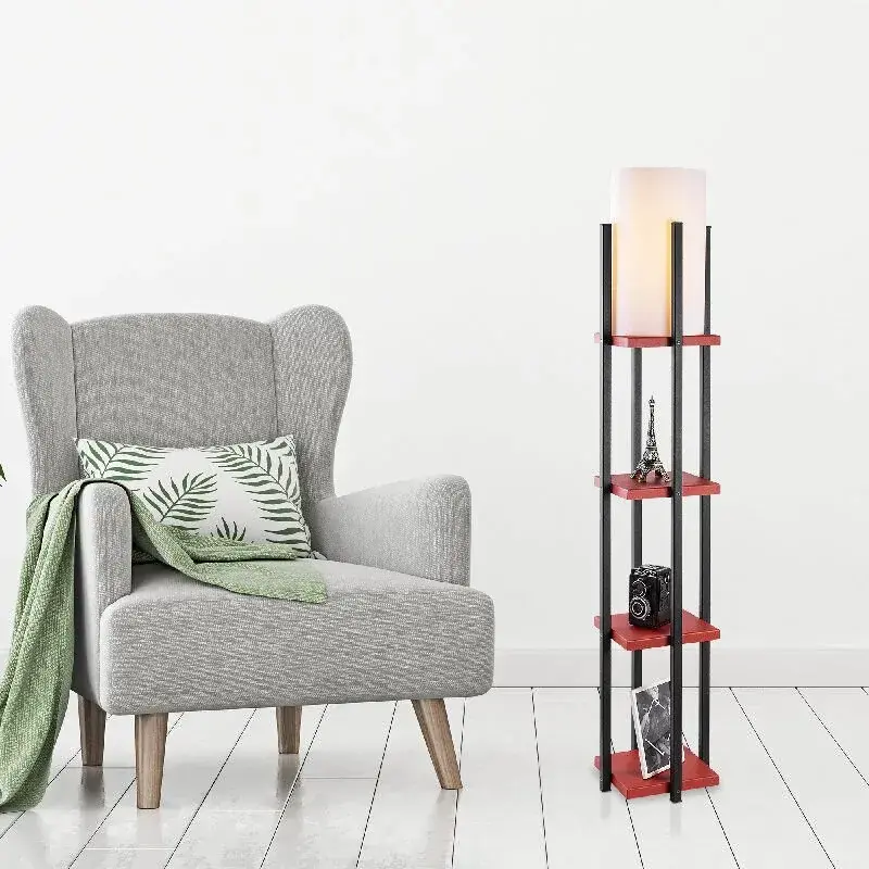Aydinlatmadunyam Lambader BlackRed Shelflamp-7117
