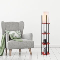 Aydinlatmadunyam Lambader BlackRed Shelflamp-7117