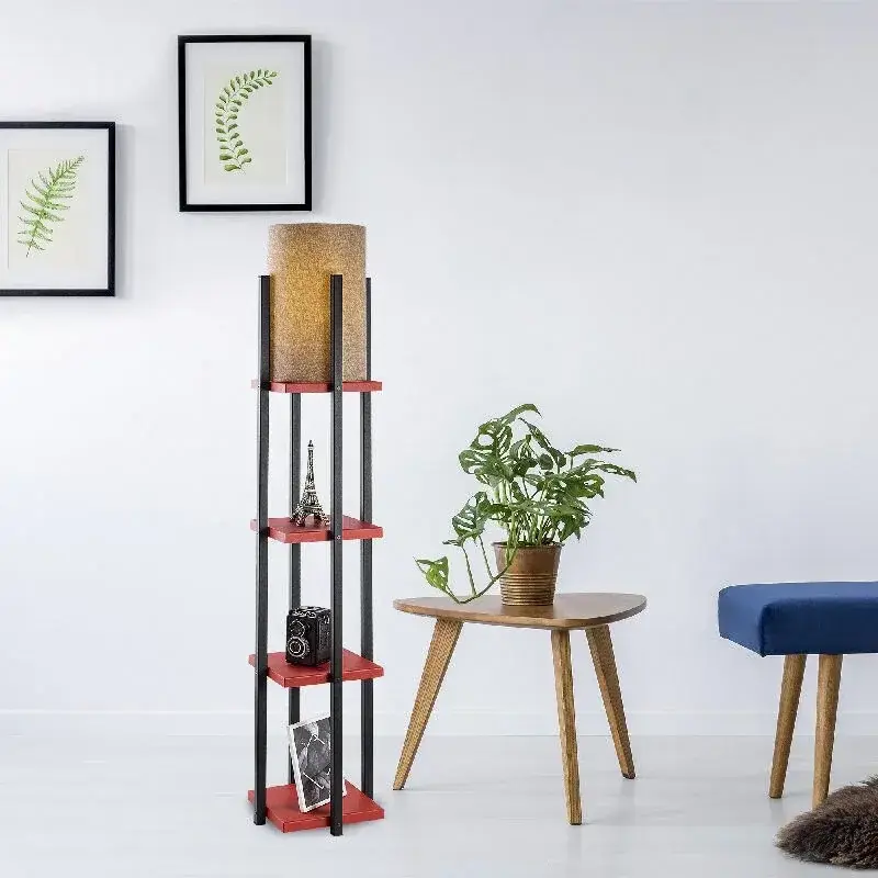 Aydinlatmadunyam Lambader BlackRed Shelflamp-7118
