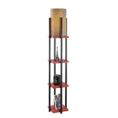 Aydinlatmadunyam Lambader BlackRed Shelflamp-7118