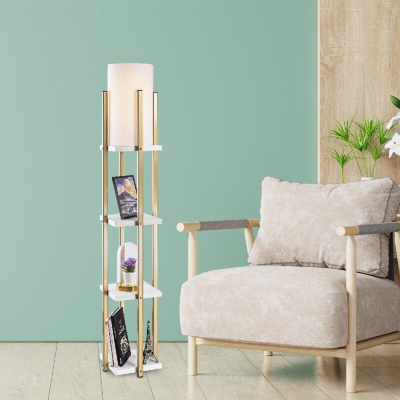 Aydinlatmadunyam Lambader WhiteGold Shelflamp-7119