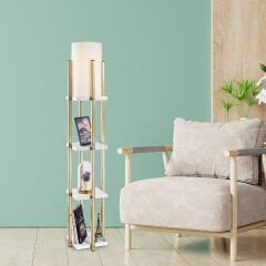 Aydinlatmadunyam Lambader WhiteGold Shelflamp-7119