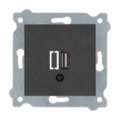 Exen Antrasit Modül+Kapak  Usb Sarj Prizi