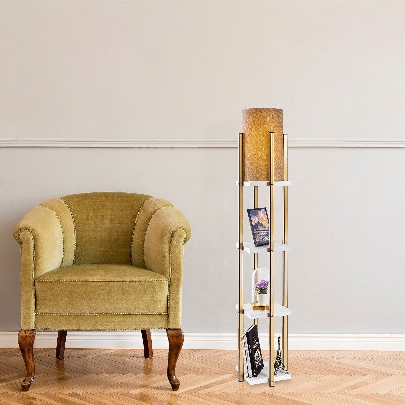 Aydinlatmadunyam Lambader WhiteGold Shelflamp-7120