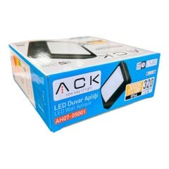 ACK 4W Led Duvar Apliği Siyah 3000K Ip44 AH07-05001