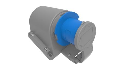 Bemis  3/16A. 90° Eğik Duvar Fiş (Yaylı Kapaklı) IP44 BC1-1403-2235