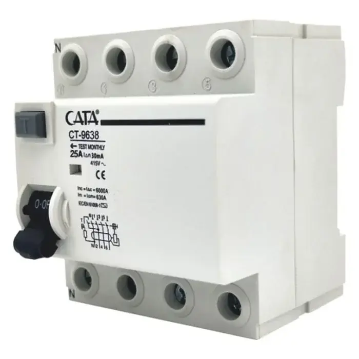 Cata Ct-9646 25 Amper Kaçak Akım Rölesi (30Ma/Trifaze/6Ka)