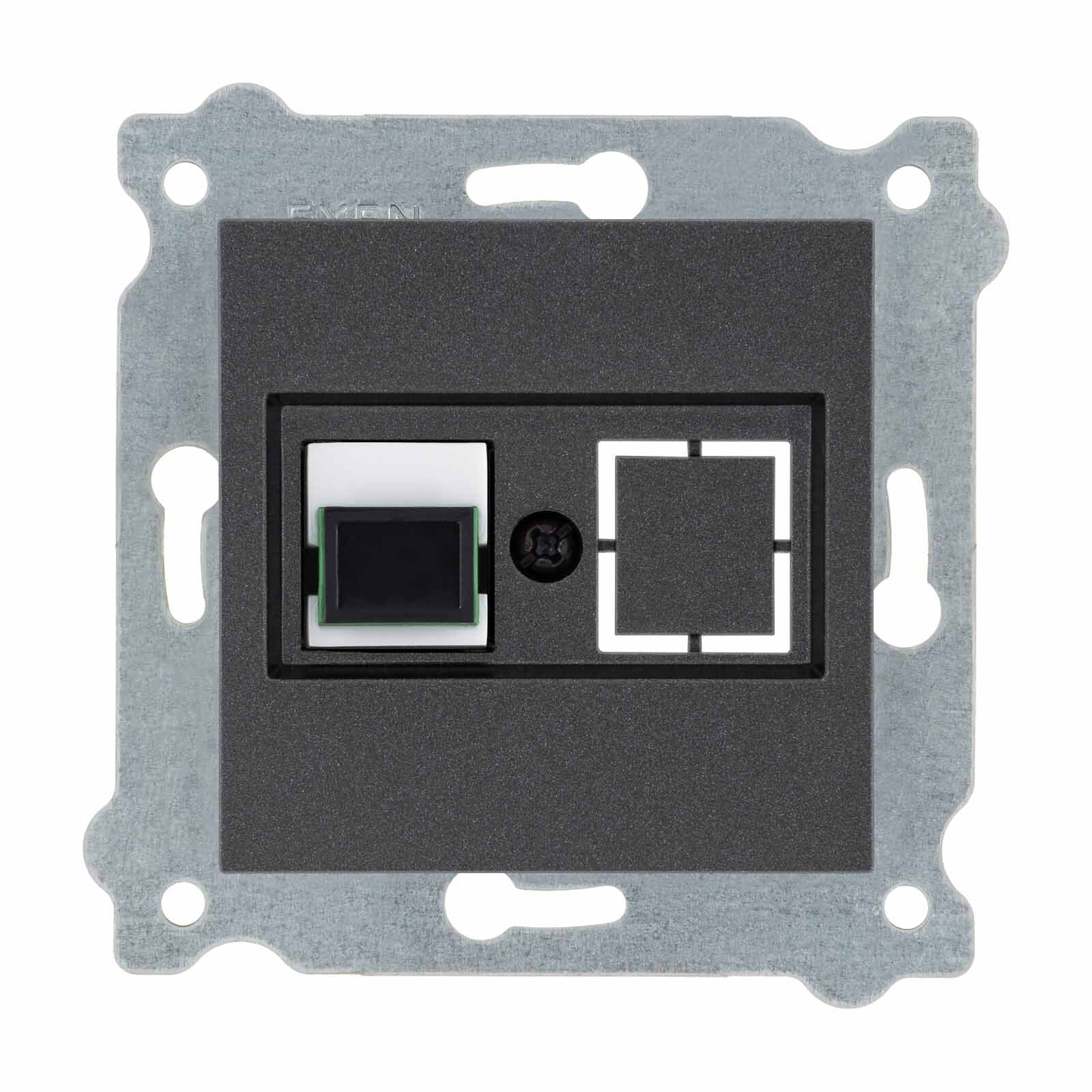 Exen Antrasit Modül+Kapak  Fiber Optik