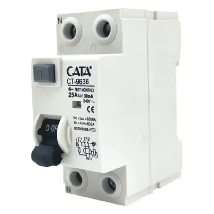 Cata Ct-9648 25 Amper Kaçak Akım Rölesi (30Ma/Monofaze/6 Ka)