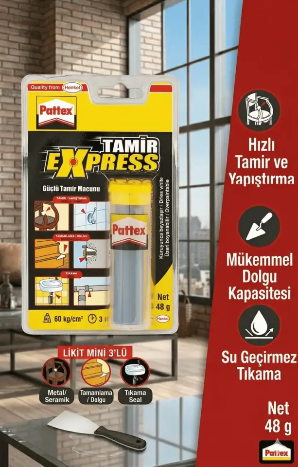 Pattex 48Gr Güçlü Tamir Macunu