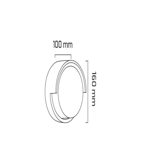Goya Gy 6217 - Sıva Üstü Led Duvar Armatür 12W Siyah Kasa/3000K
