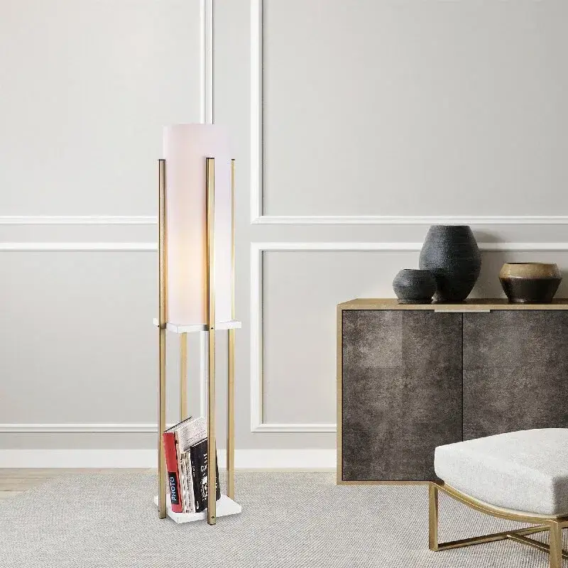 Aydinlatmadunyam Lambader WhiteGold Shelflamp-7133