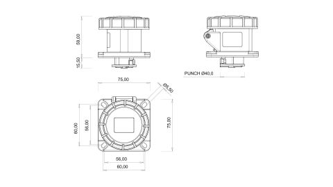 Bemis  3/16A. Makine Priz IP67 BC1-1403-7413