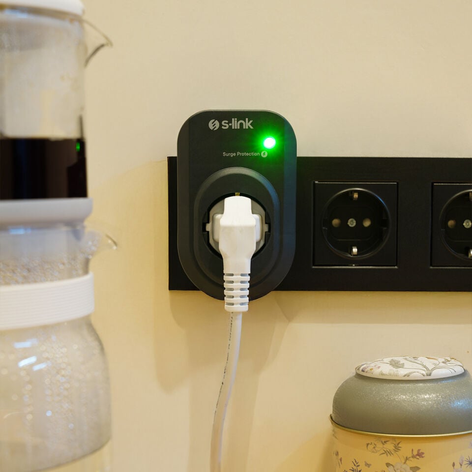 S-Link Sl-06 16A 3500W 450 Joule Akim Korumali Tekli Priz
