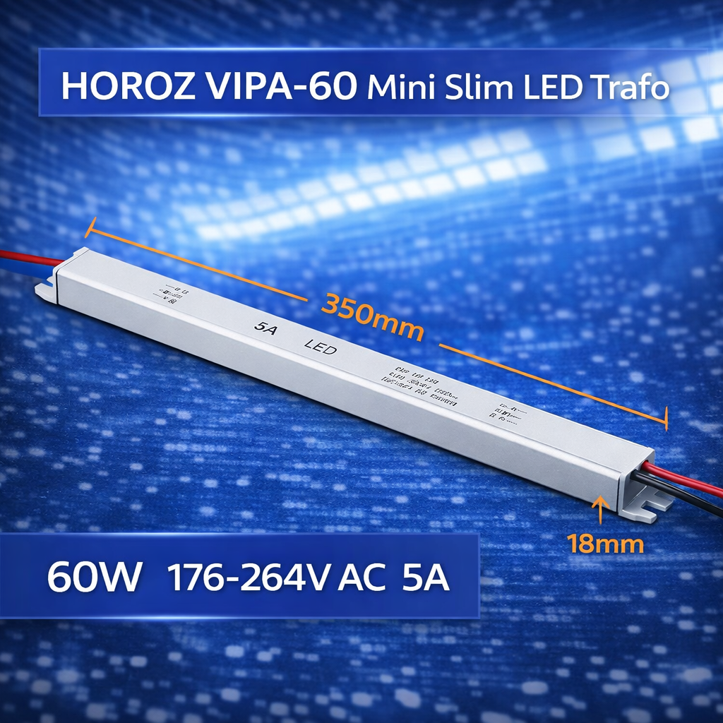 Horoz 082-002-0060 Vipa-60 60W 176-264V 5A Mini Slim Led Trafo