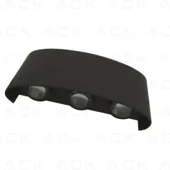 ACK 6*1W / Smd Chıp / Siyah Aplik / 3000K / Ip54 / Skd Full Set Includes Screw/Sıze : L167*H80*W42 AH07-07201