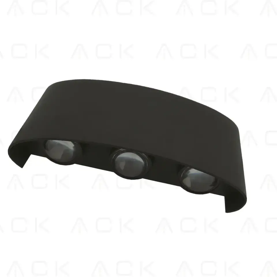 ACK 6*1W / Smd Chıp / Siyah Aplik / 3000K / Ip54 / Skd Full Set Includes Screw/Sıze : L167*H80*W42 AH07-07201